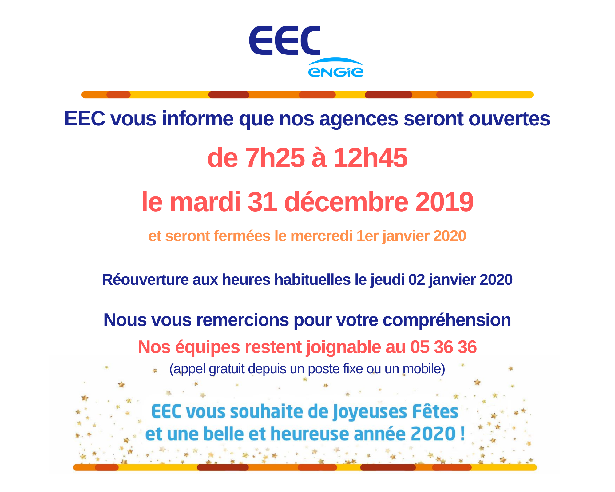 horaires agences 31decembre2019